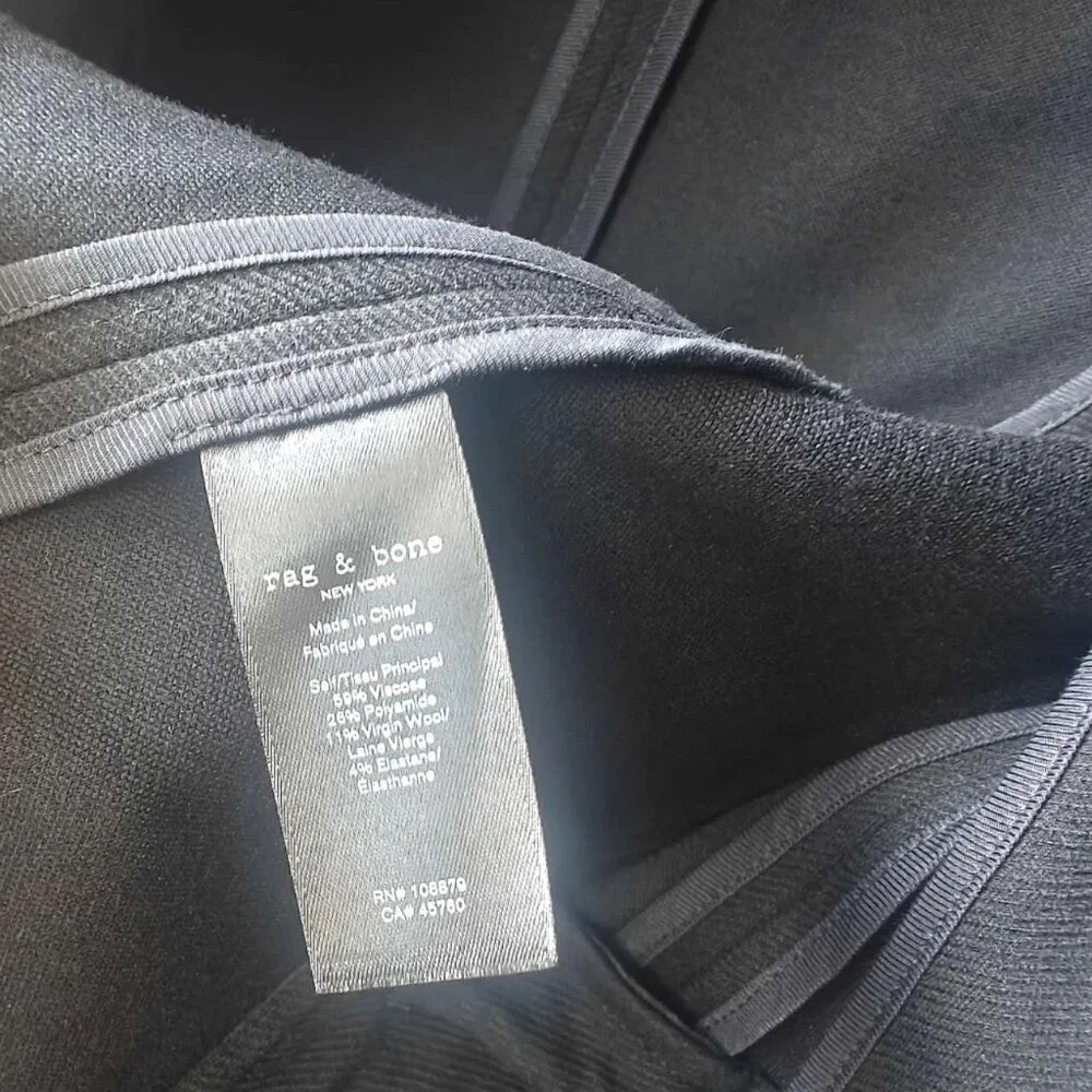 NWT rag & bone Slade Wool Blazer Jacket in Black classic fit - Picture 9 of 9